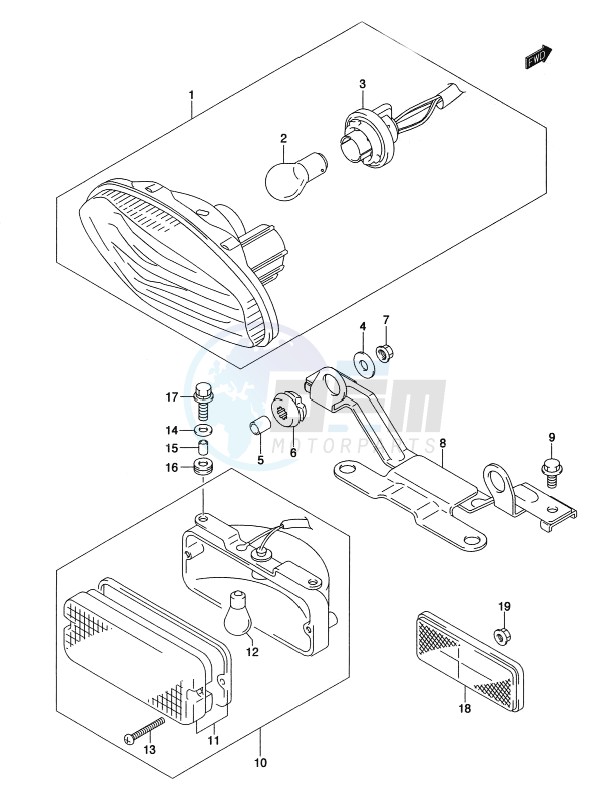 REAR COMBINATION LAMP (LT-A500XL2 P17) blueprint