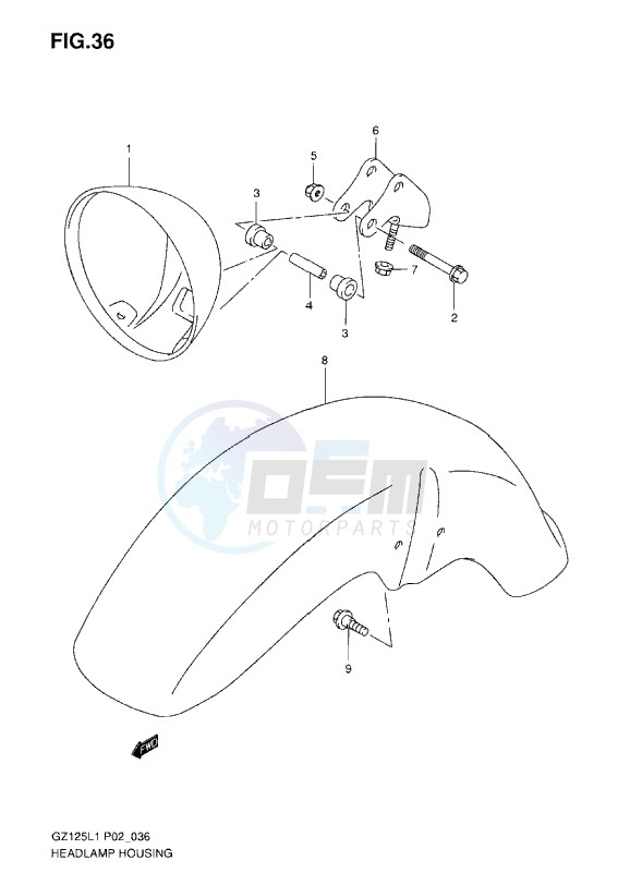 HEADLAMP HOUSING L1 image