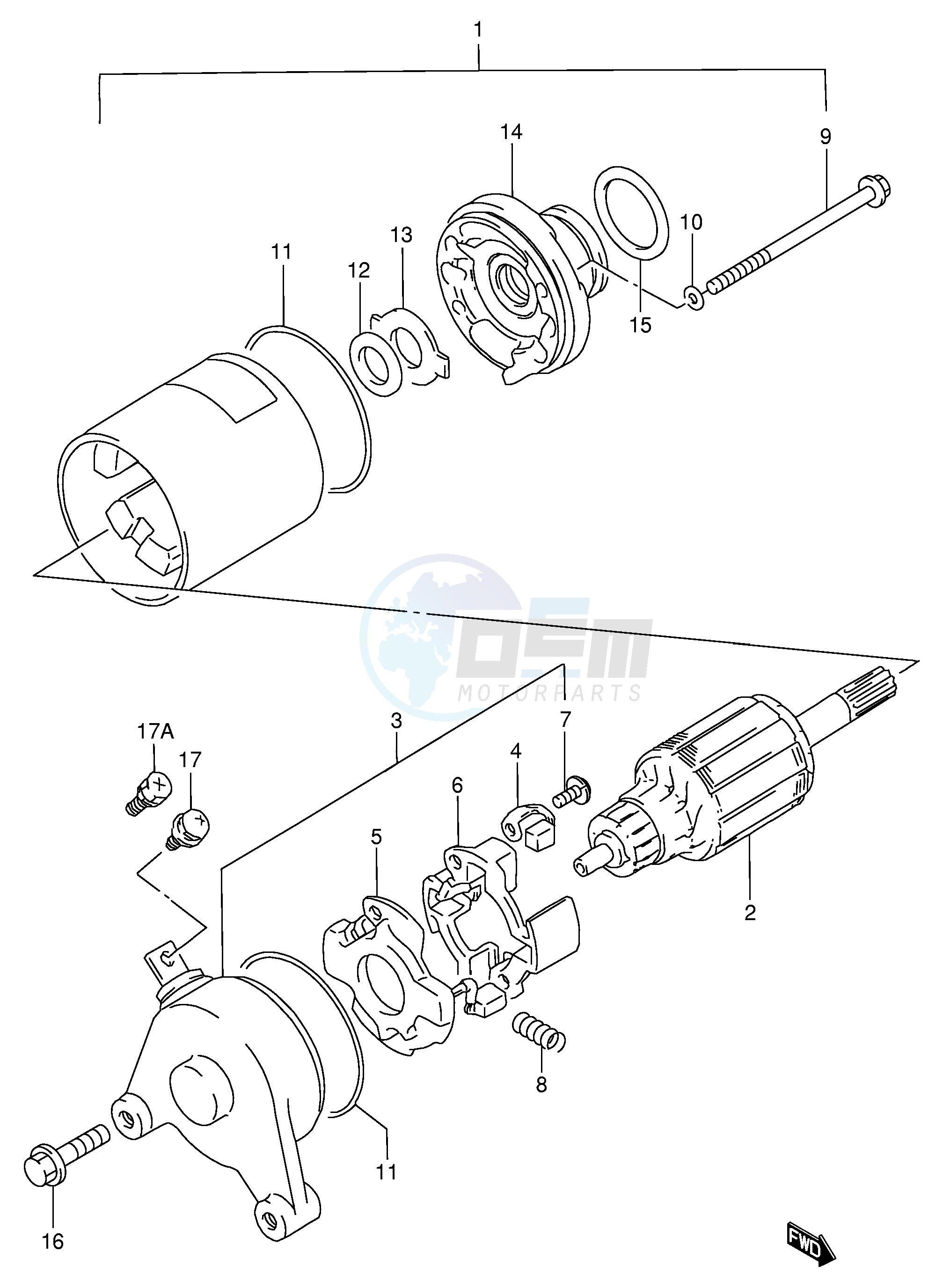 STARTING MOTOR (MODEL M N R) image