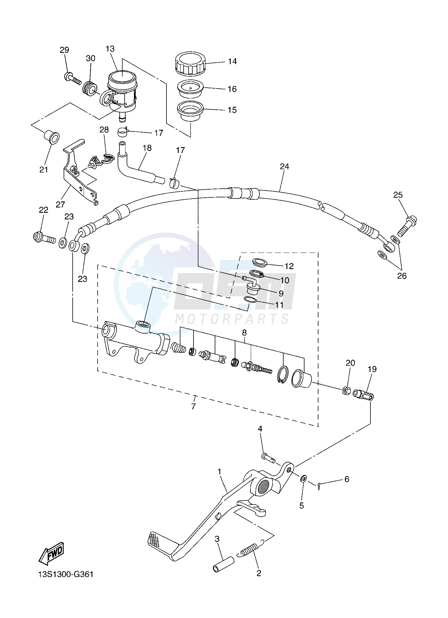 REAR MASTER CYLINDER image