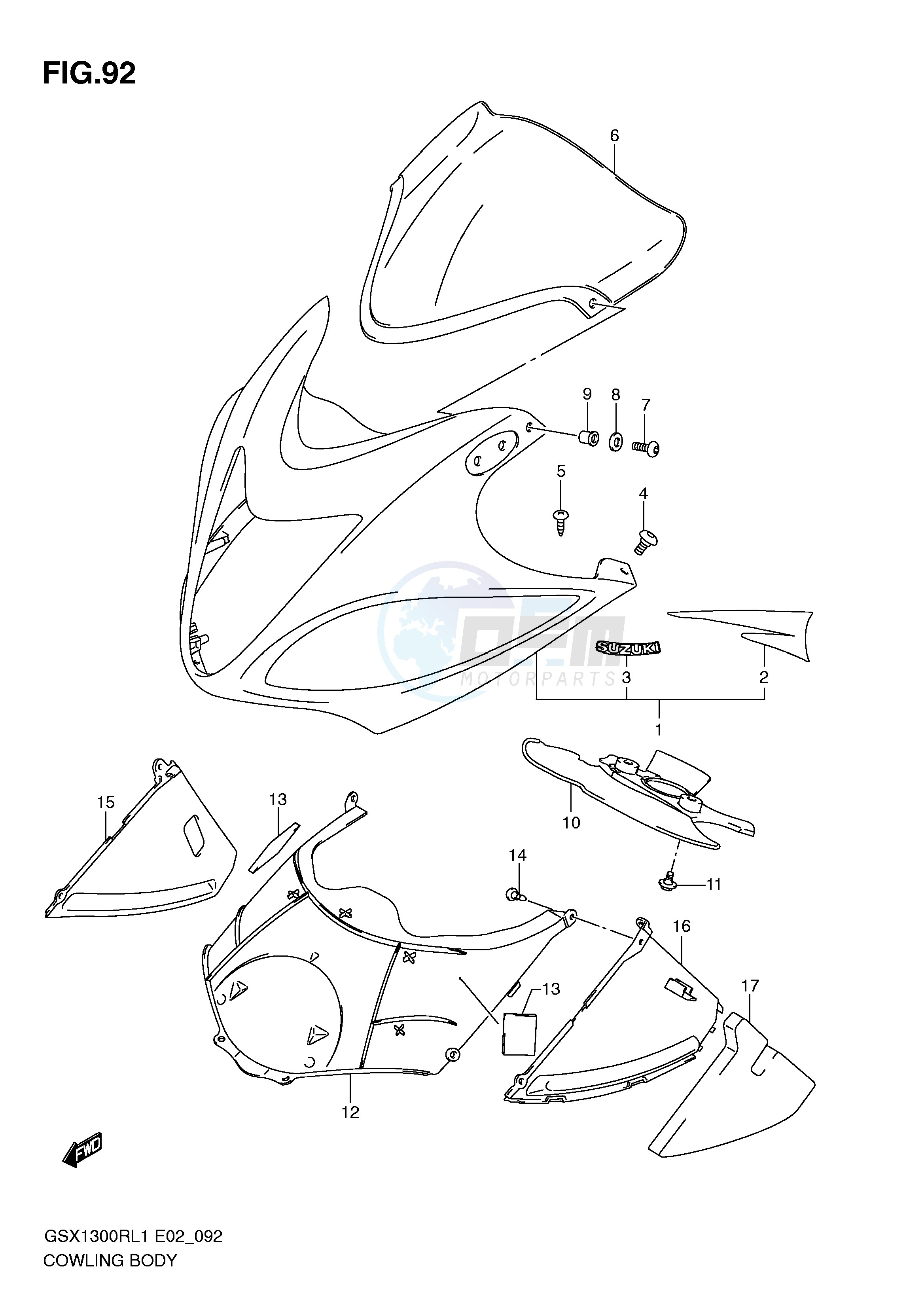 COWLING BODY (GSX1300RL1 E19) blueprint
