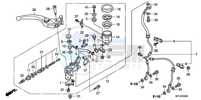 FR. BRAKE MASTER CYLINDER (CBR1000RR) blueprint