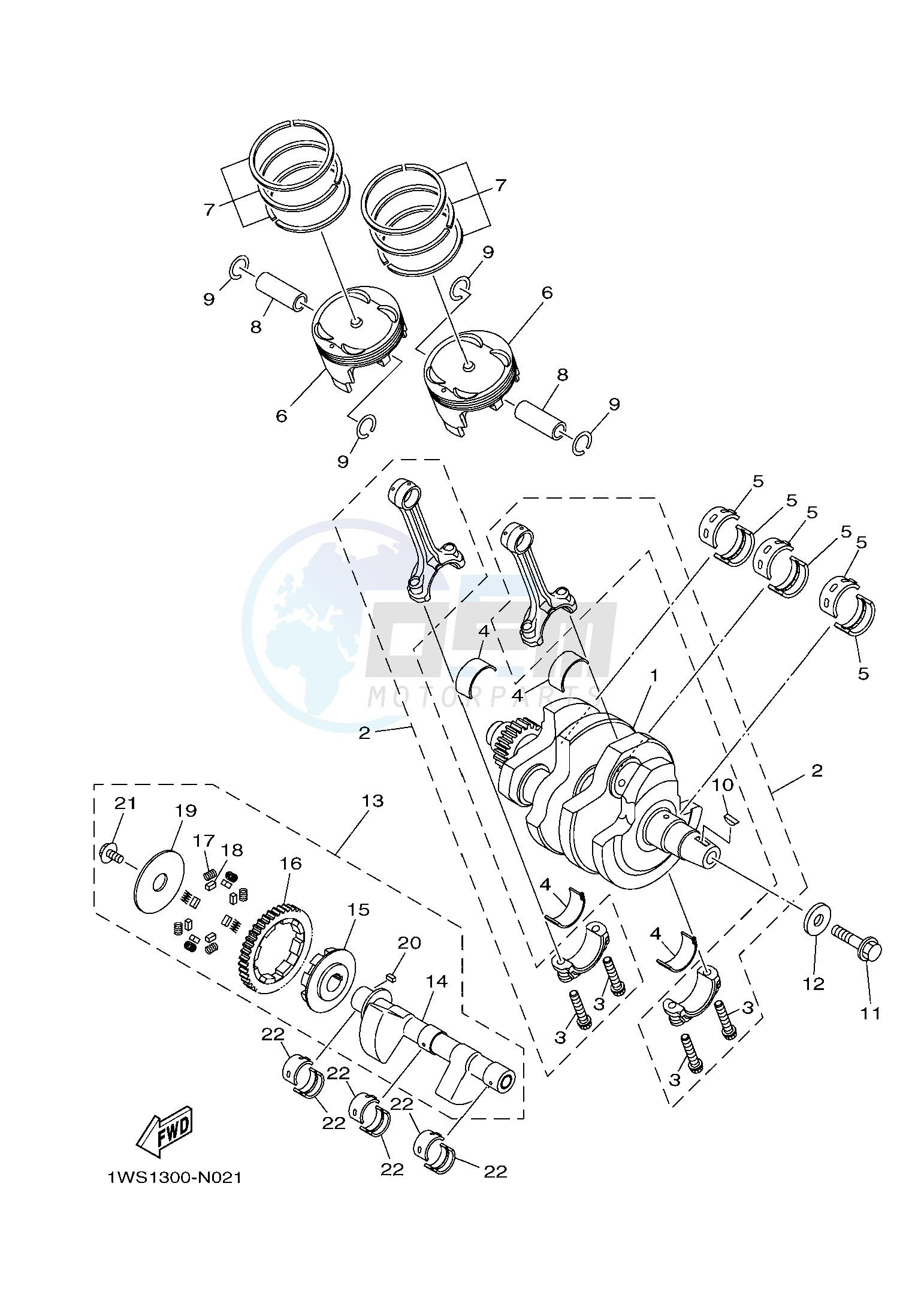 CRANKSHAFT & PISTON image