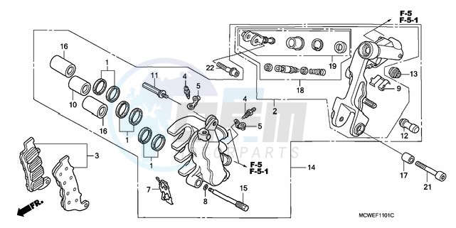 L. FRONT BRAKE CALIPER image