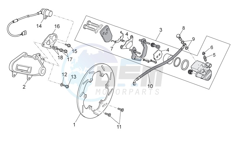 Rear master brake cylinder image