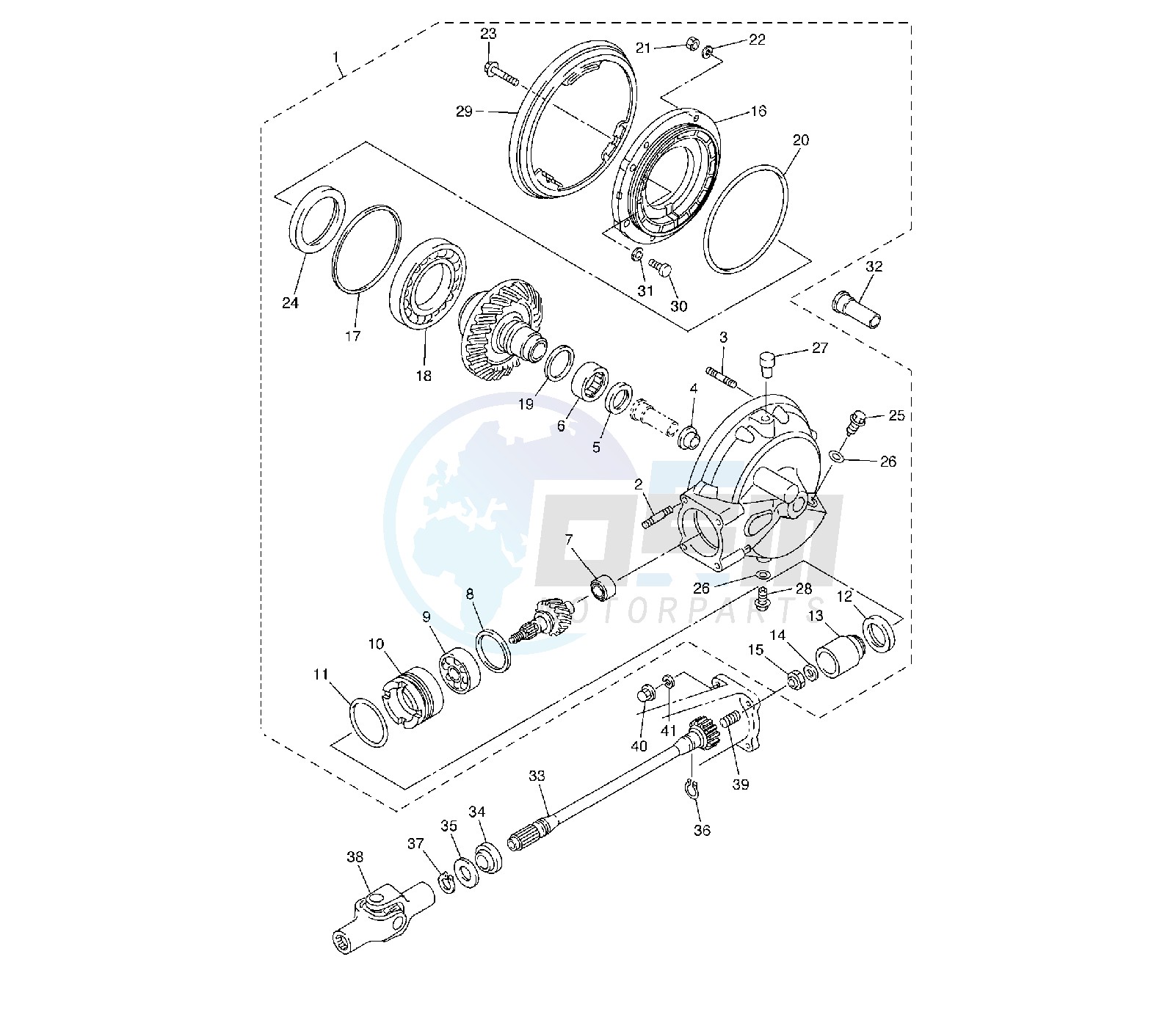 DRIVE SHAFT AND FINAL GEAR blueprint