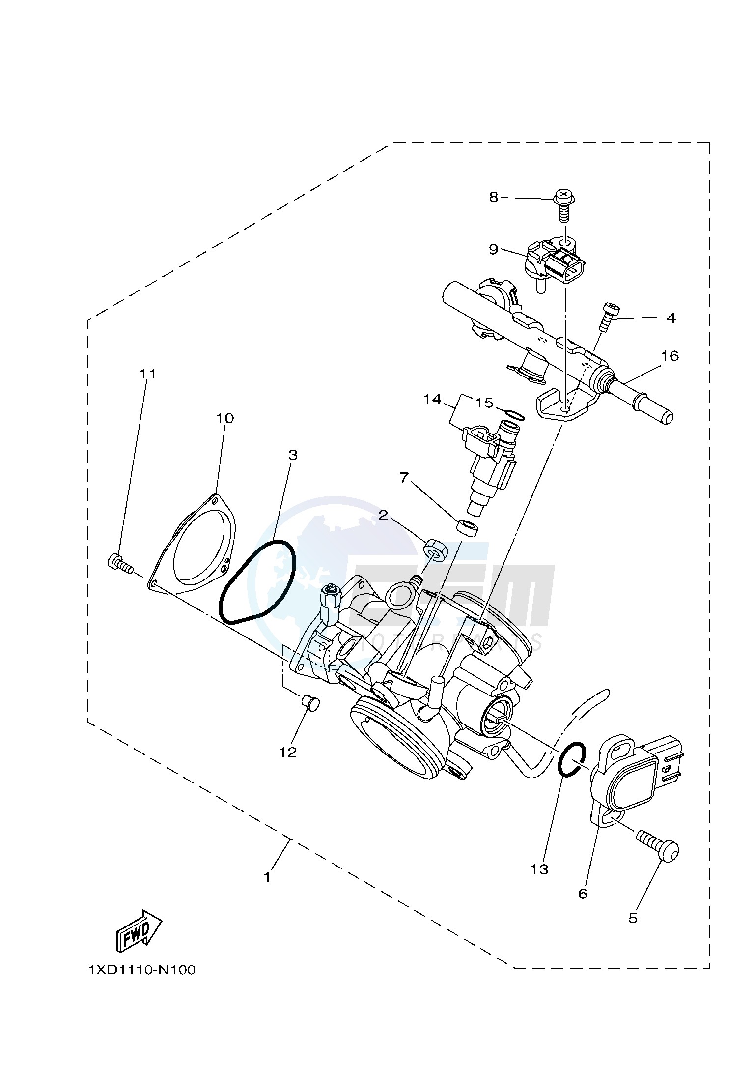 THROTTLE BODY ASSY 1 blueprint