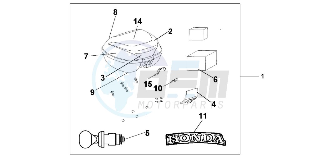 TOP BOX 35L CROWN BEIGE METALLIC image