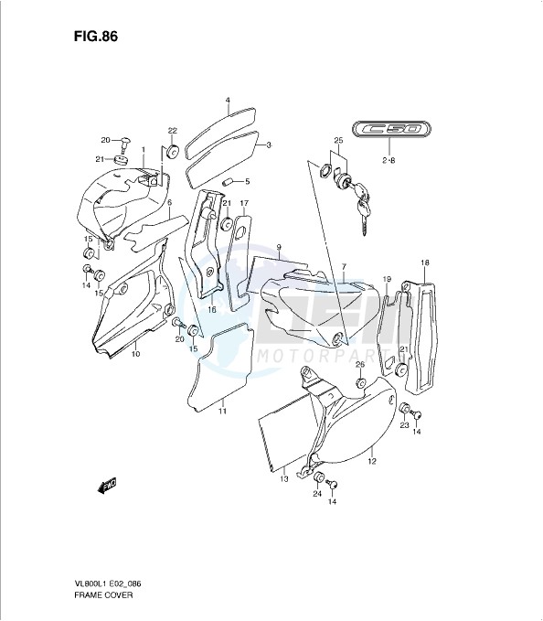 FRAME COVER (VL800CL1 E24) blueprint
