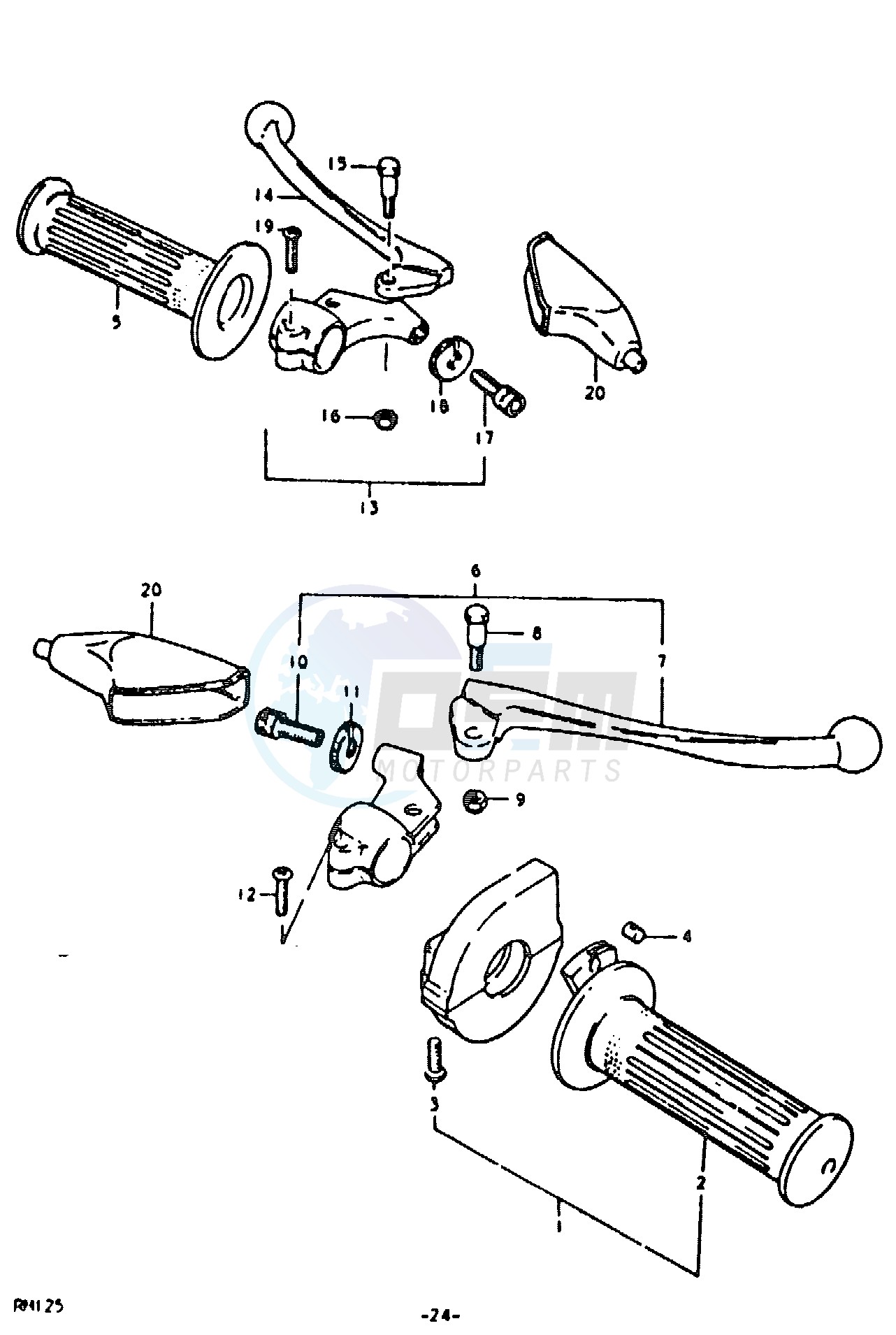 HANDLE GLIP - LEVER (RM125N) blueprint