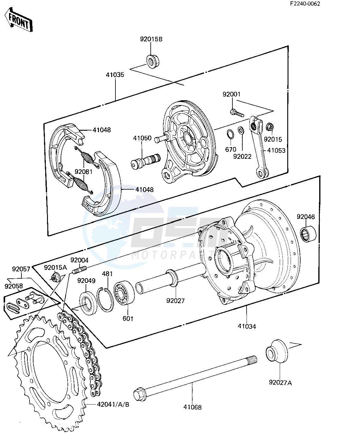 REAR HUB_BRAKE_CHAIN -- 82 KX80-C2- - image