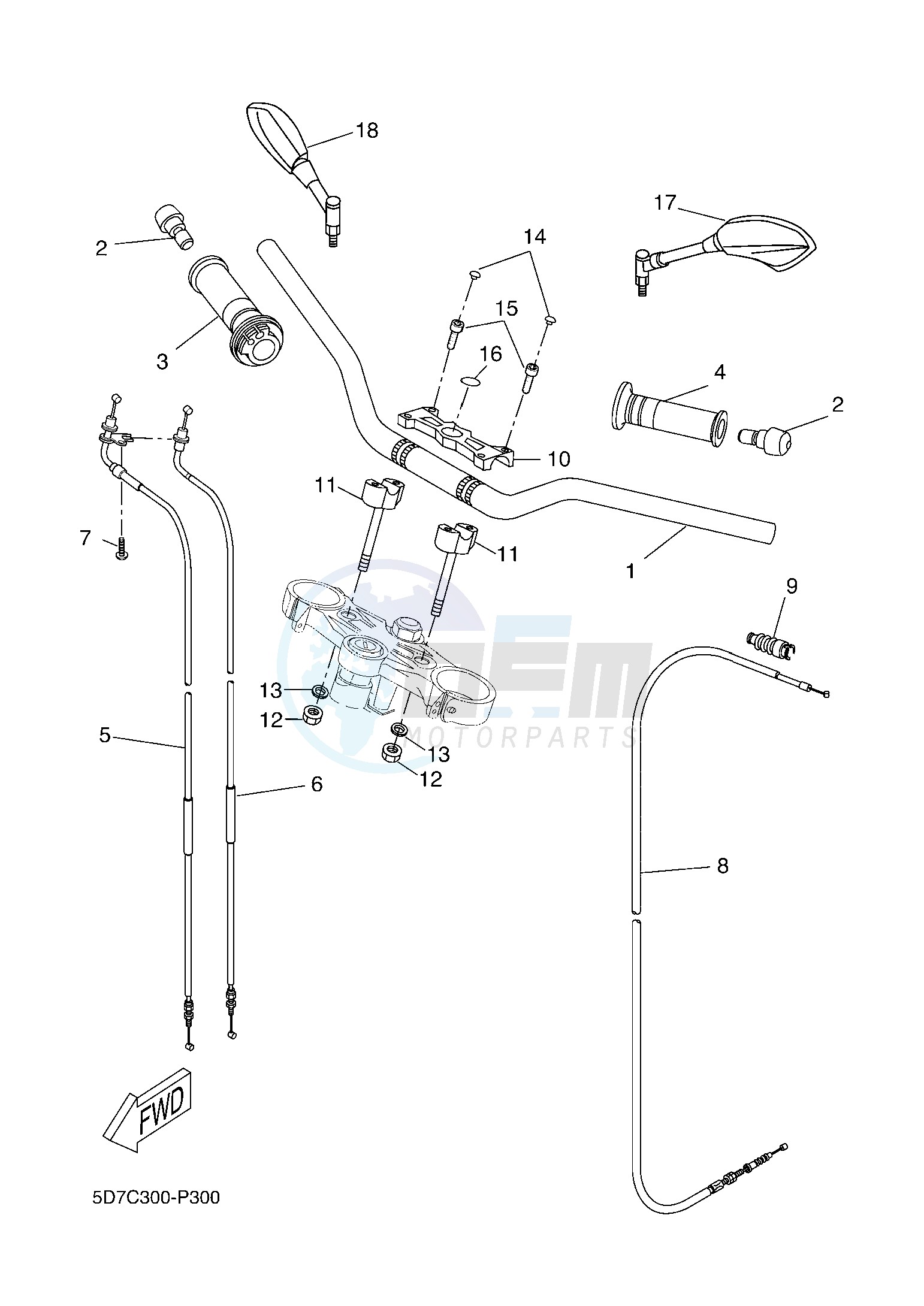 STEERING HANDLE & CABLE image