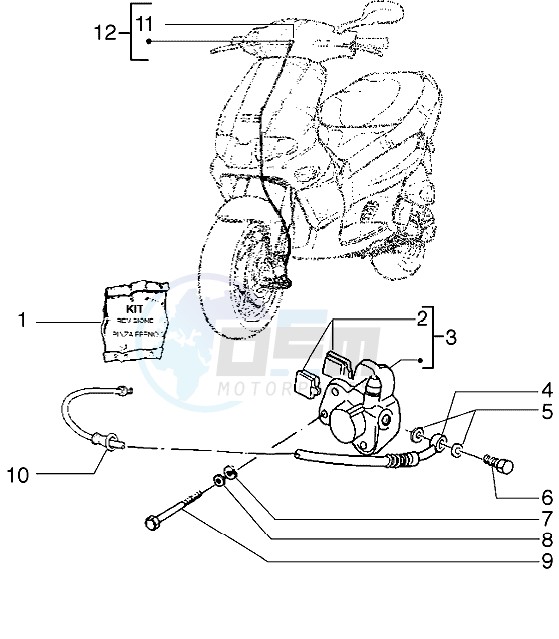 Front brake caliper - Transmissions blueprint