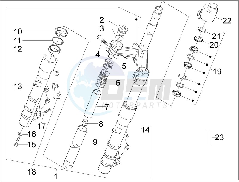 Fork steering tube - Steering bearing unit image