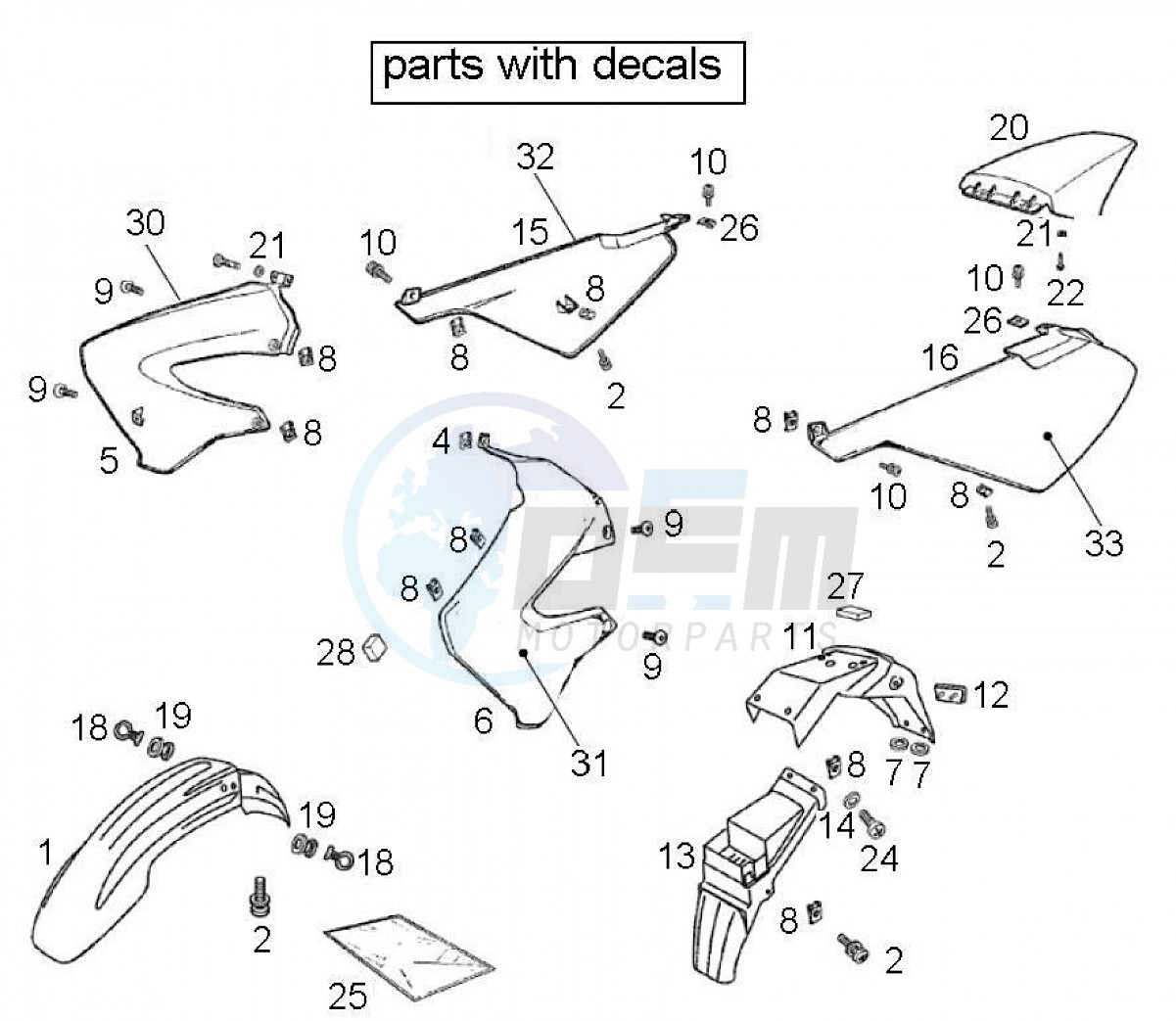 Rear fairing (Positions) image