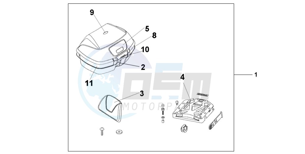 KIT TOP BOX 45L blueprint