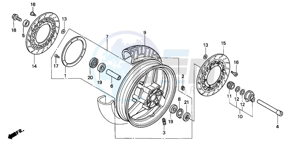 FRONT WHEEL (ST1100A) image