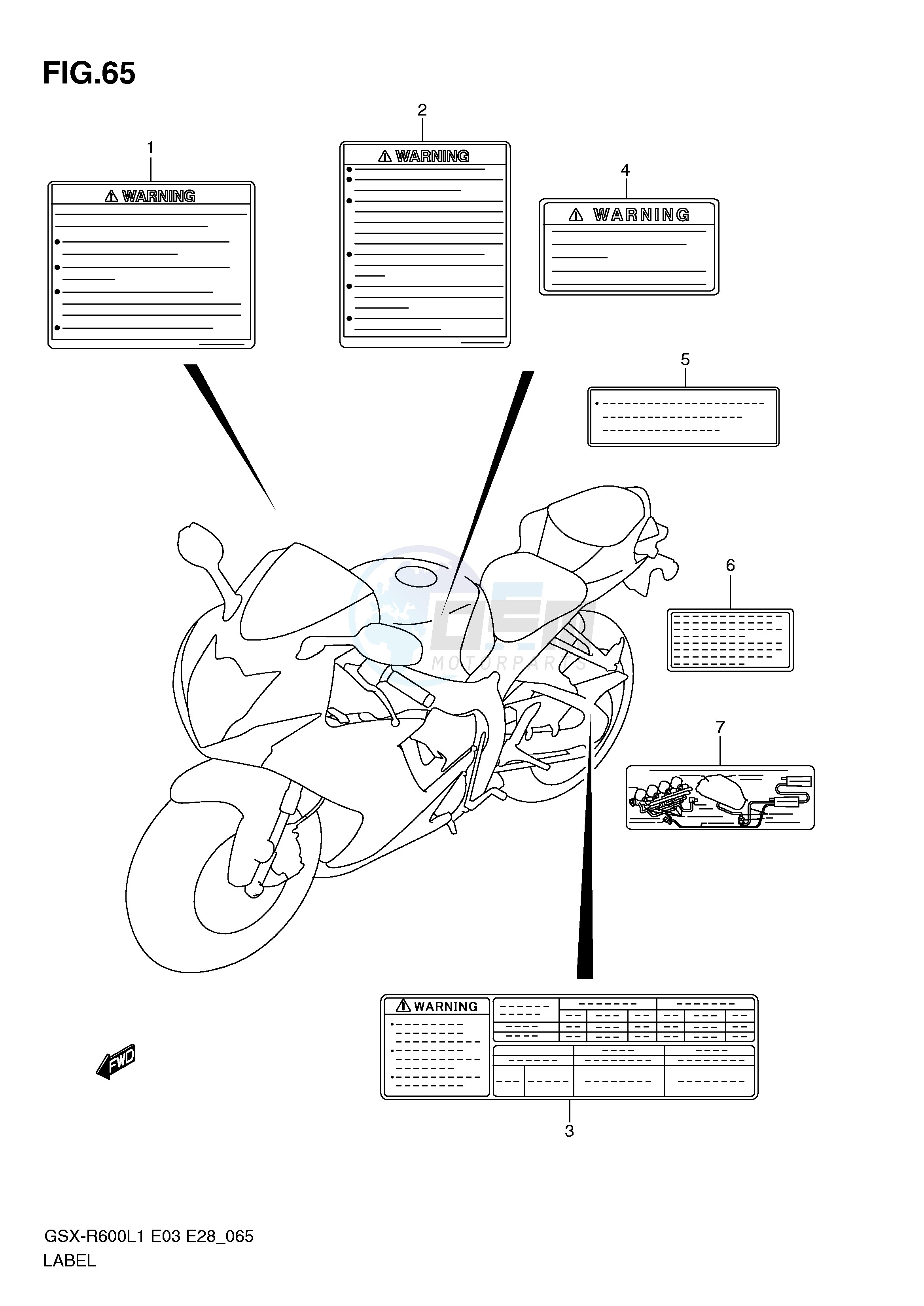 LABEL (GSX-R600L1 E33) image