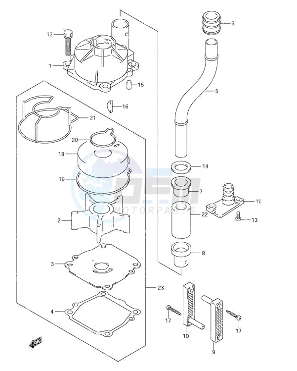 Water Pump (S/N 680686 & Newer) blueprint