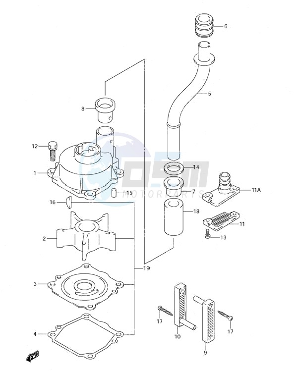 Water Pump (S/N 680685 & Older) blueprint
