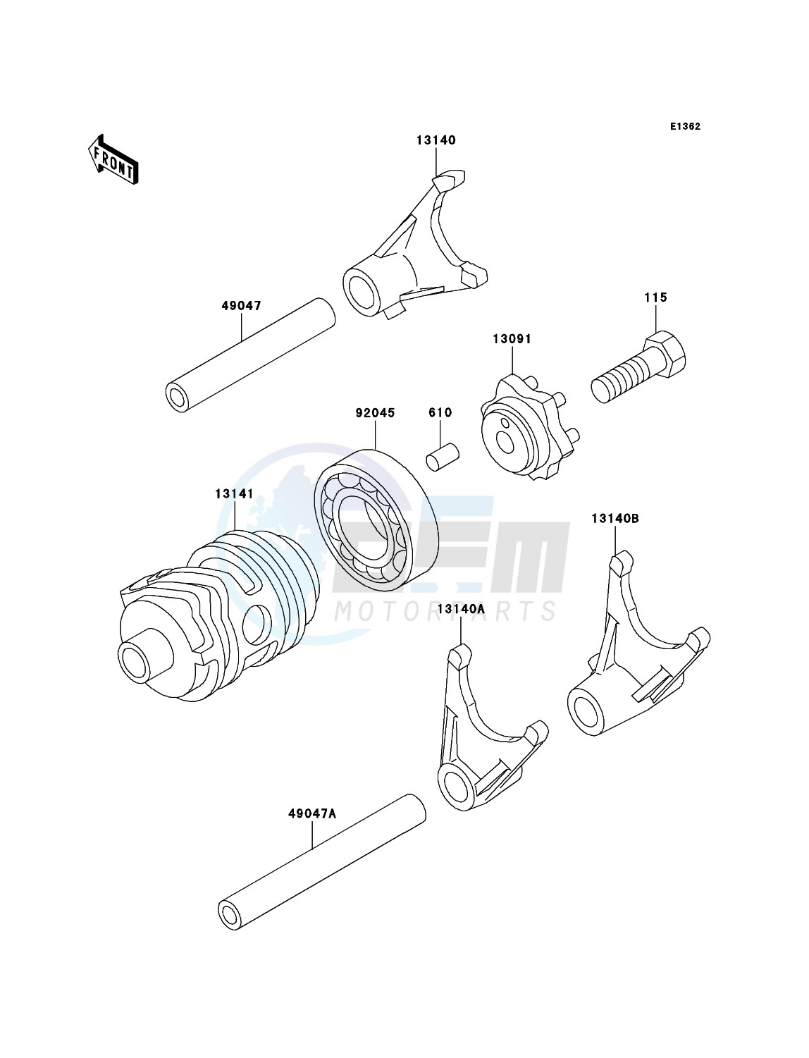 Gear Change Drum/Shift Fork(s) image