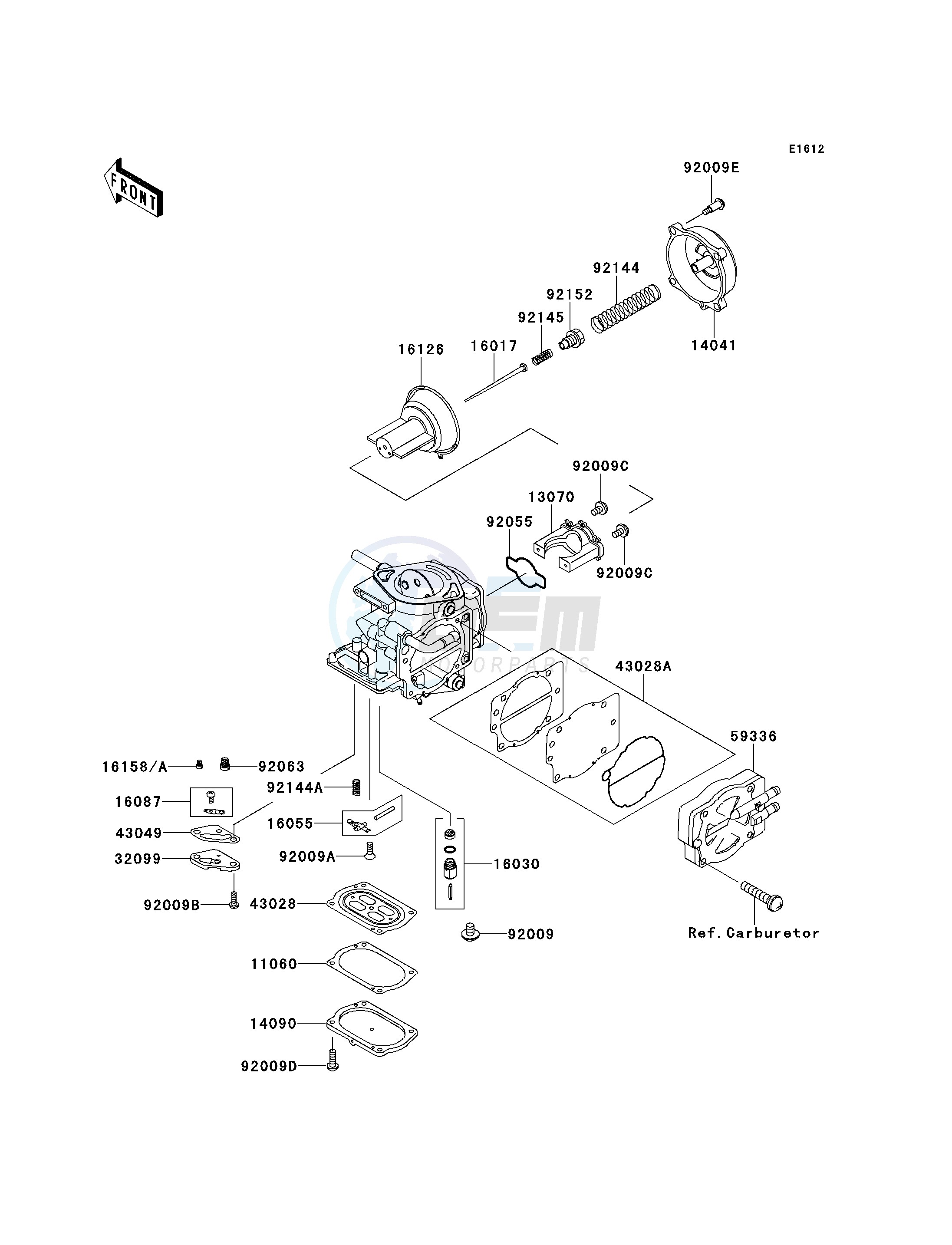 CARBURETOR PARTS-- JT900-B1- - blueprint