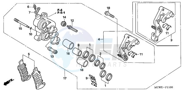 R. FRONT BRAKE CALIPER image