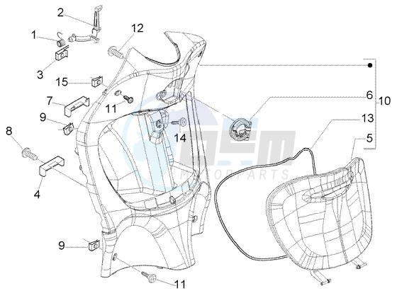 Front glove compartment blueprint