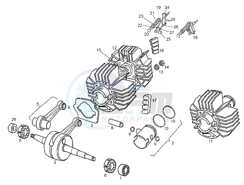 Head - Cylinder - Piston blueprint