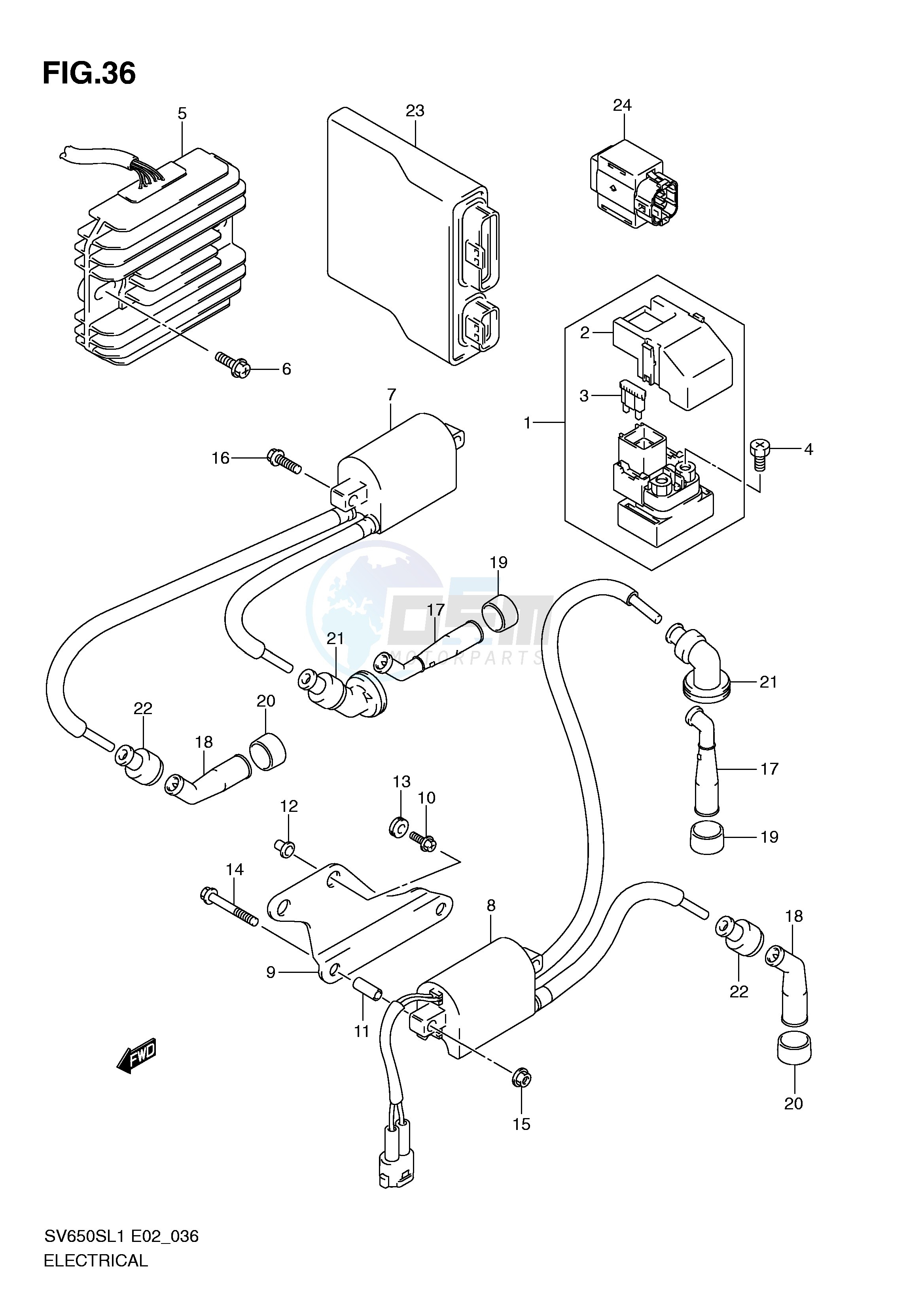 ELECTRICAL (SV650SAL1 E24) blueprint