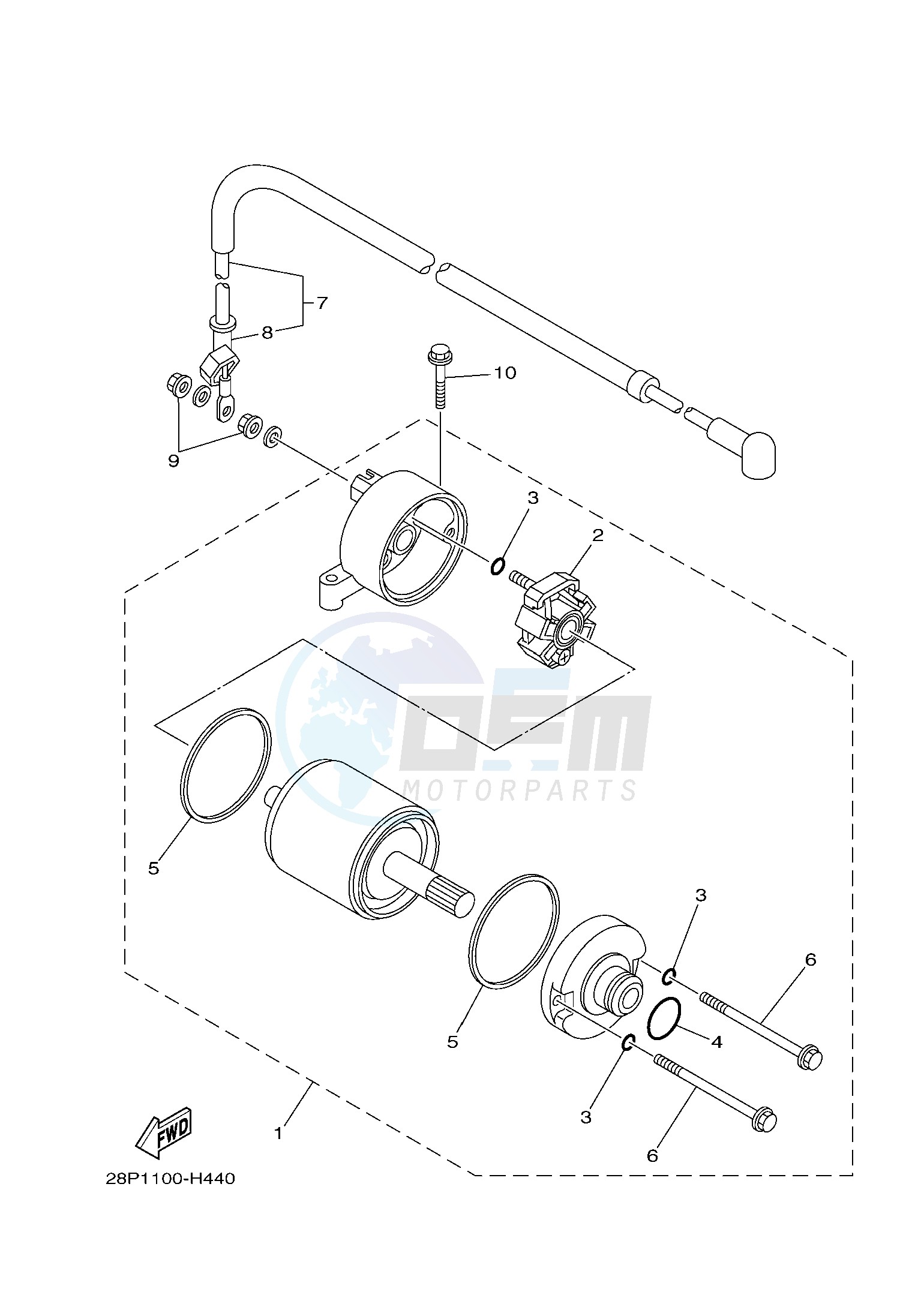 STARTING MOTOR image