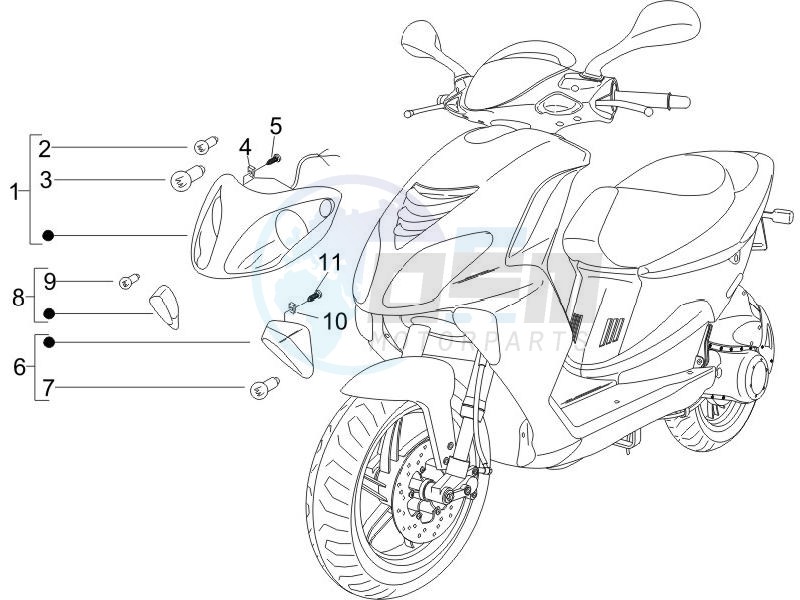 Head lamp - Turn signal lamps blueprint