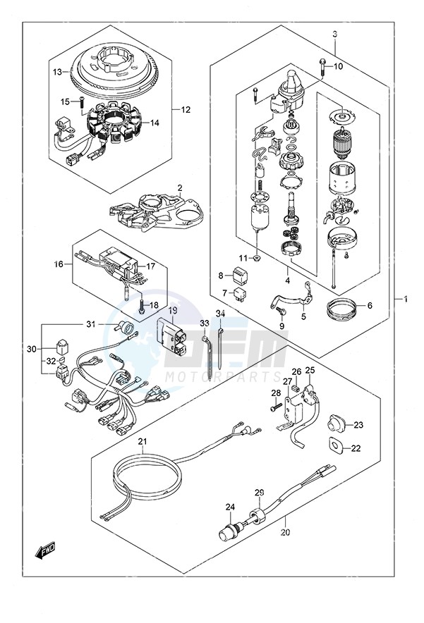 Starting Motor w/Manual Starter image