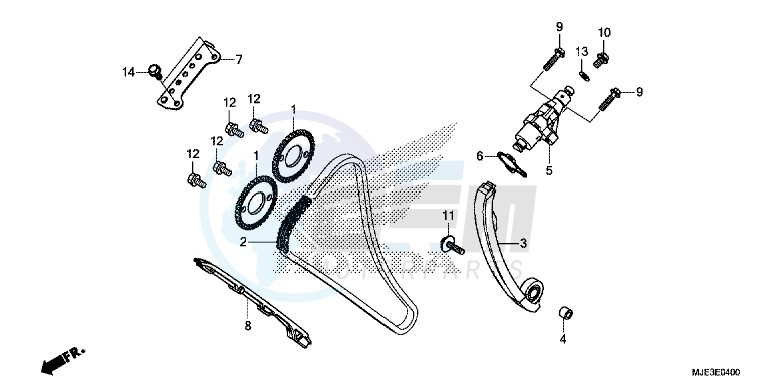 CAM CHAIN/ TENSIONER image