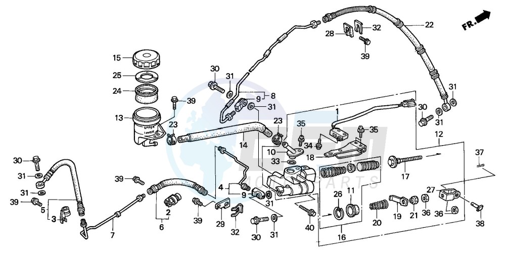 REAR BRAKE MASTER CYLINDER image