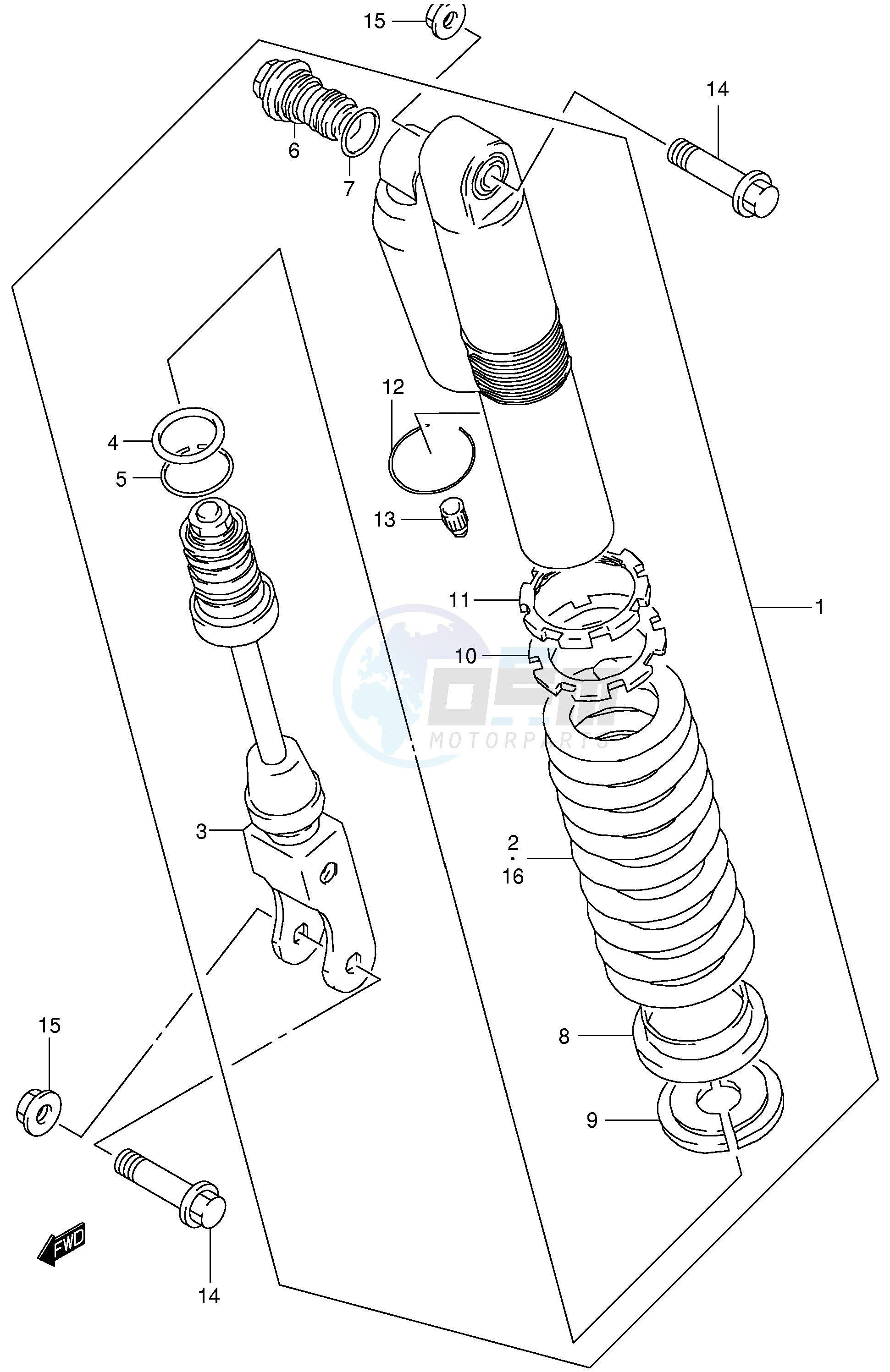 REAR SHOCK ABSORBER (MODEL K2 K3) image