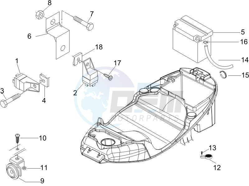 Remote control switches - Battery - Horn blueprint