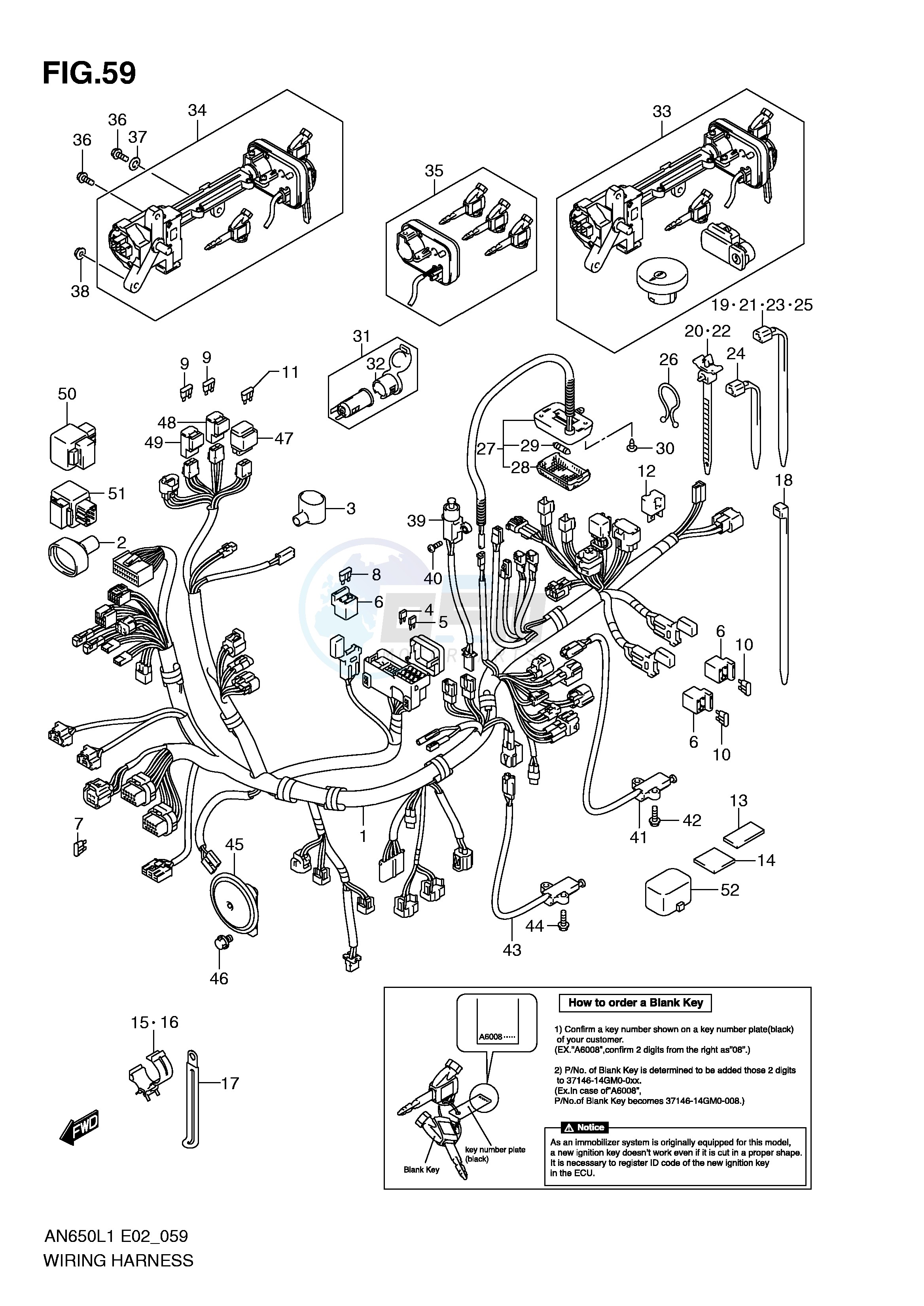 WIRING HARNESS (AN650AL1 E24) image