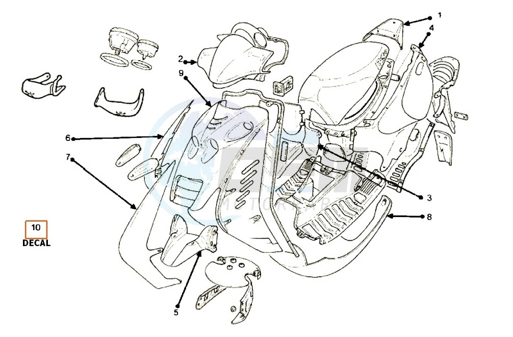 Colored parts blueprint