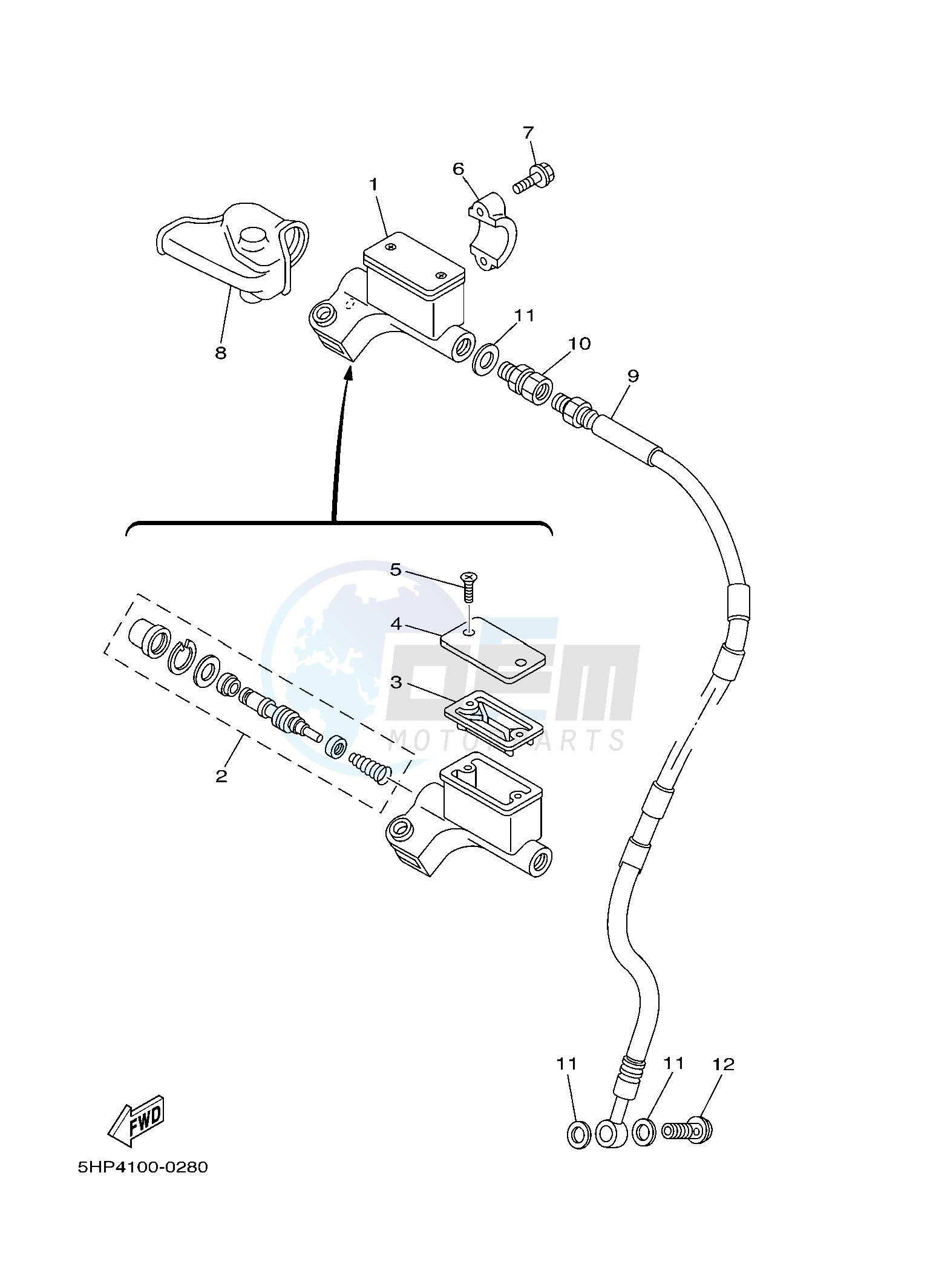 FRONT MASTER CYLINDER image