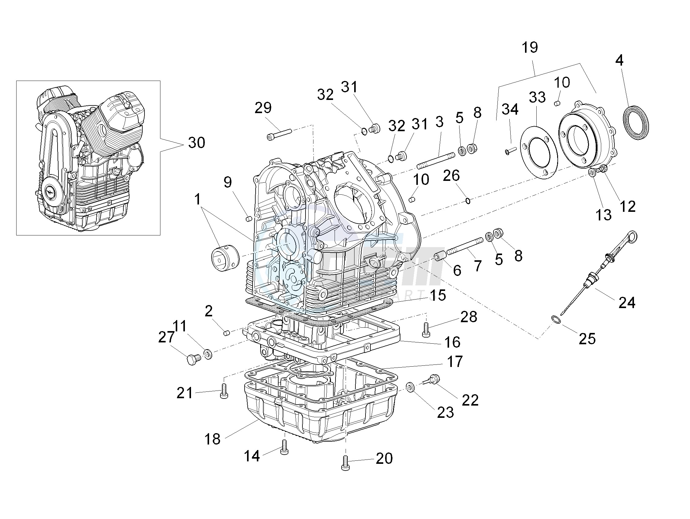 Crank-case blueprint