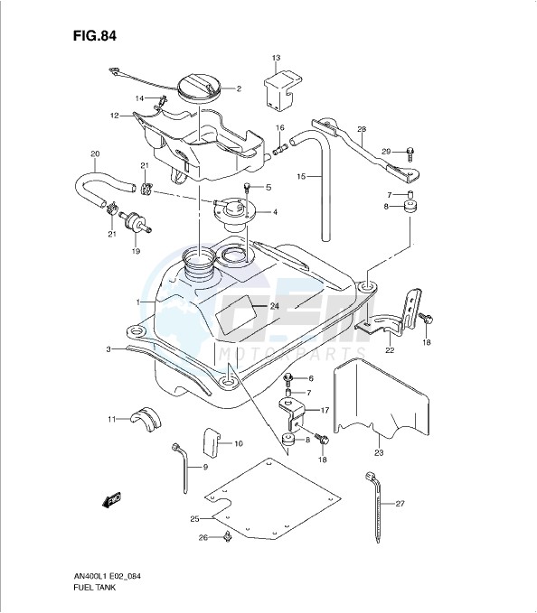 FUEL TANK (AN400ZAL1 E51) image