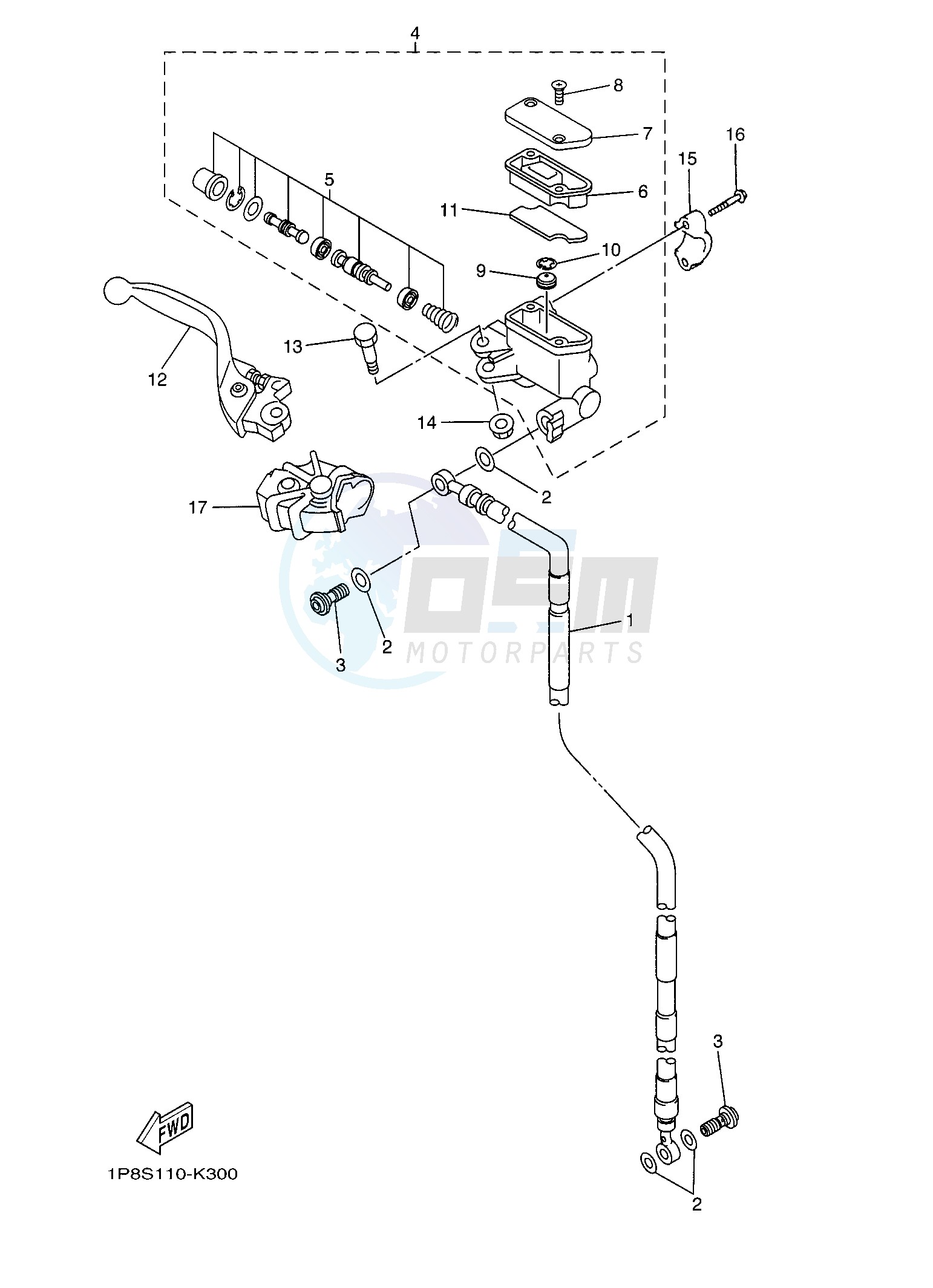 FRONT MASTER CYLINDER blueprint