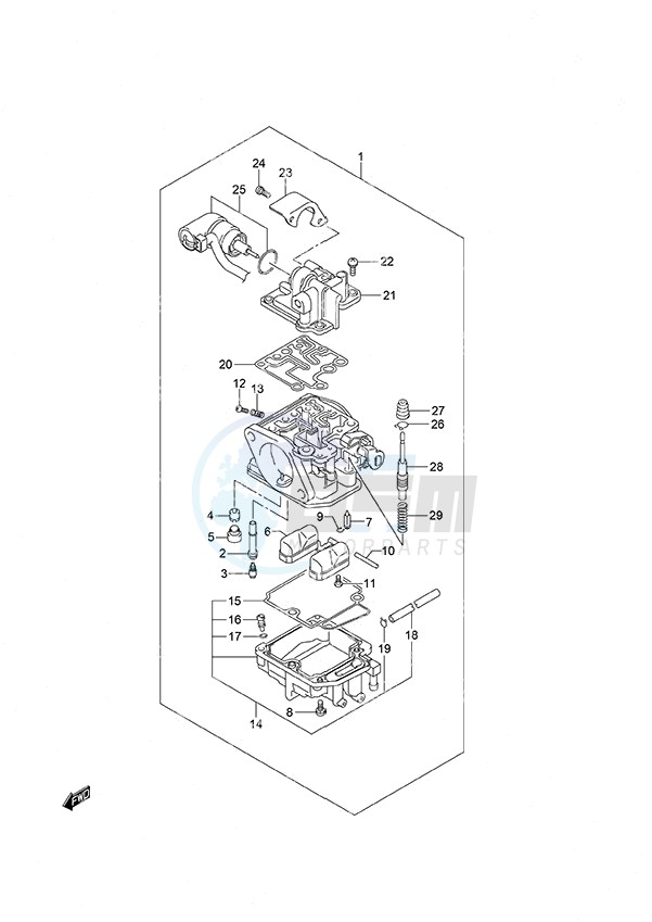 Carburetor Manual Starter blueprint