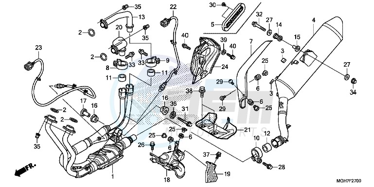 EXHAUST MUFFLER blueprint