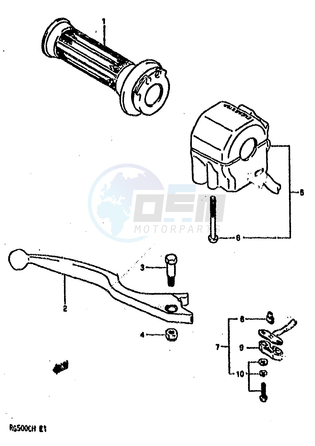 RIGHT HANDLE SWITCH (MODEL H) blueprint