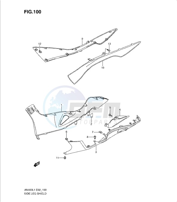 SIDE LEG SHIELD (AN400L1 E19) blueprint