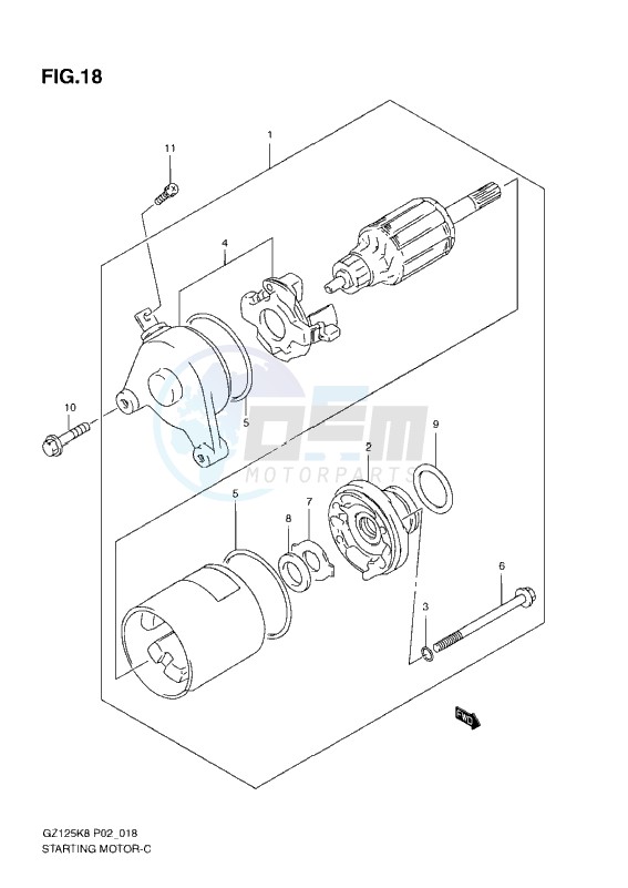 STARTING MOTOR image