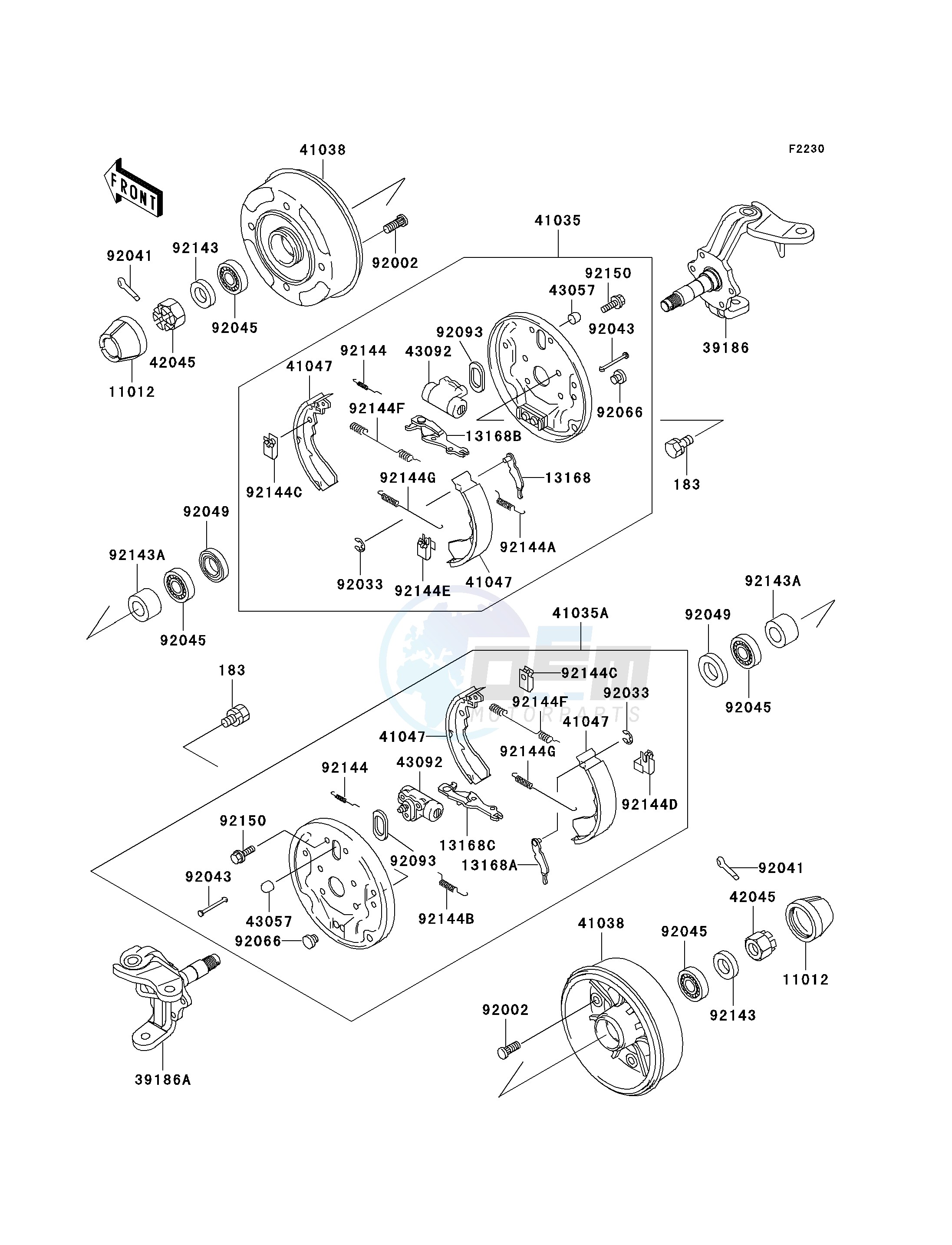 FRONT HUBS_BRAKES blueprint