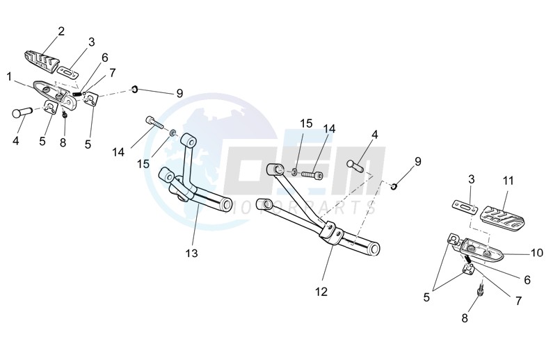 Rear footrests image